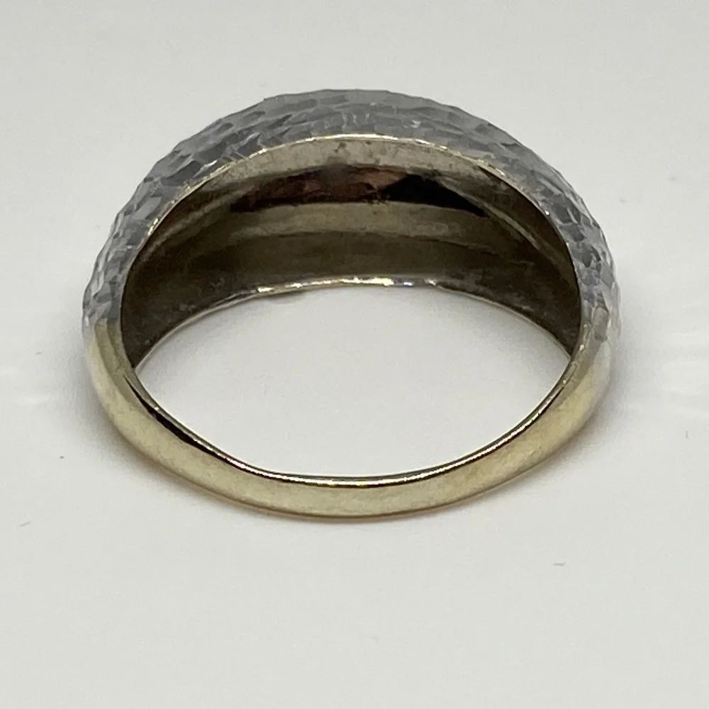 Italian 14k White Gold Dome Ring